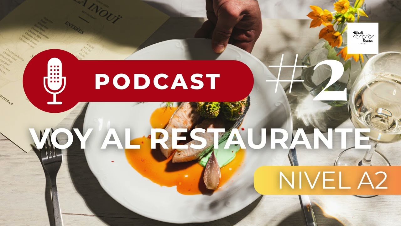 Podcast en Español A2: En el restaurante 🍴 | Listening fácil con narración y diálogo ELE