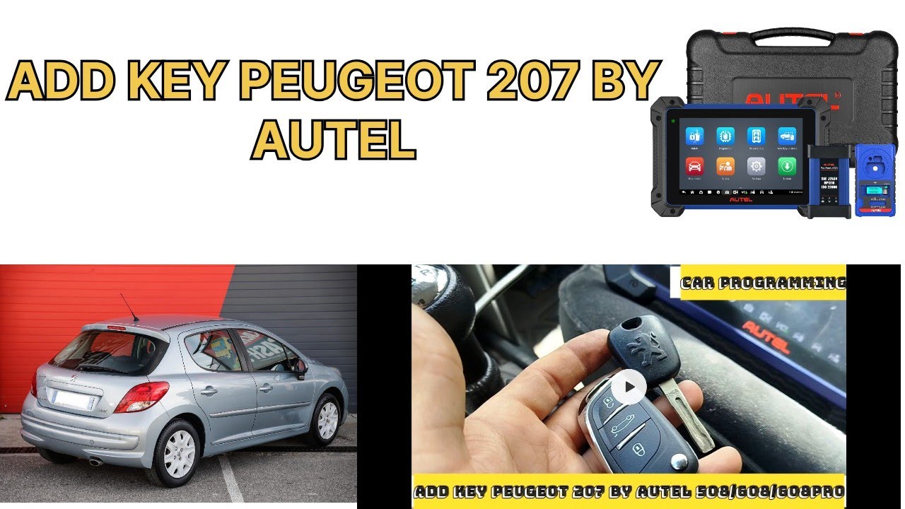 Add key Peugeot 207 by autel 508/608/608pro