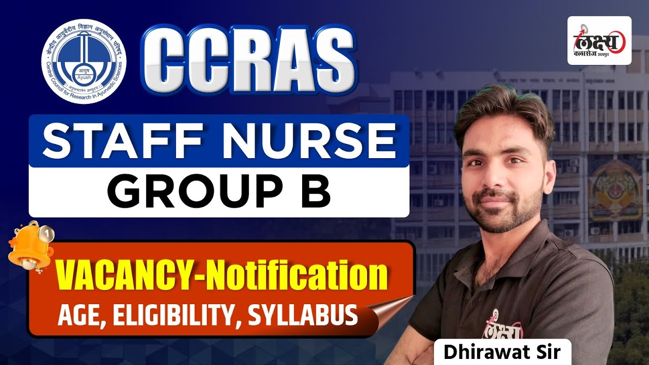 CCRAS Staff Nurse Recruitment 2025 | Online Form, Dates, Eligibility | CCRAS Nursing Staff Vacancy