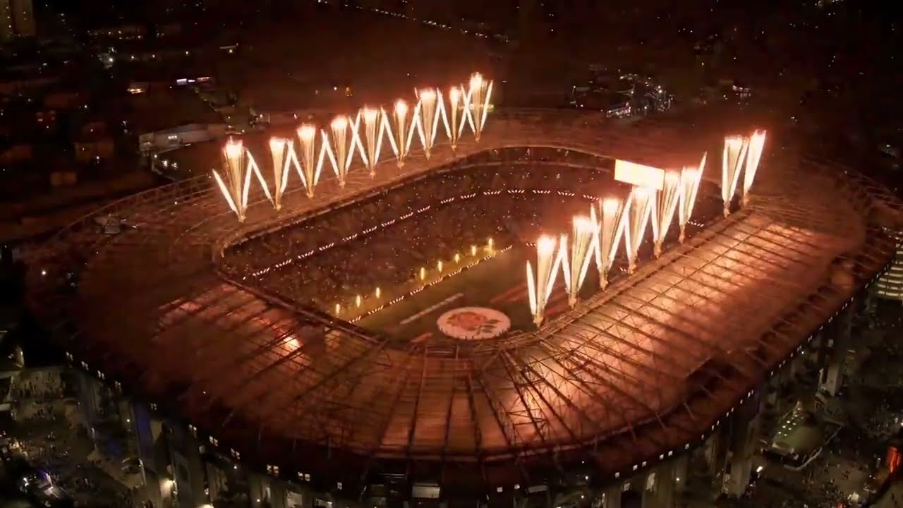Lighting up Allianz Stadium! | Spectacular light show ahead of England v Fiji