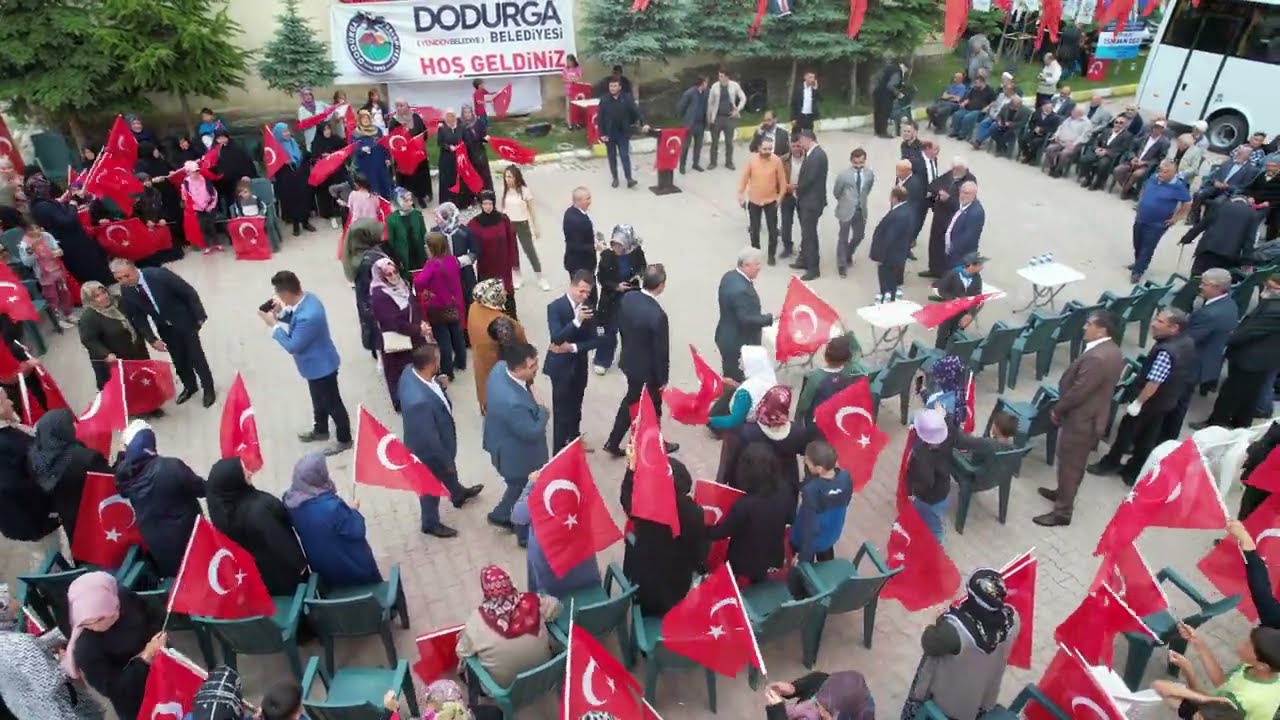 Dodurga k&ouml;y&uuml; belde ilan edilme kutlamaları - Dron g&ouml;r&uuml;nt&uuml;leri - DODURGA BELEDİYESİ