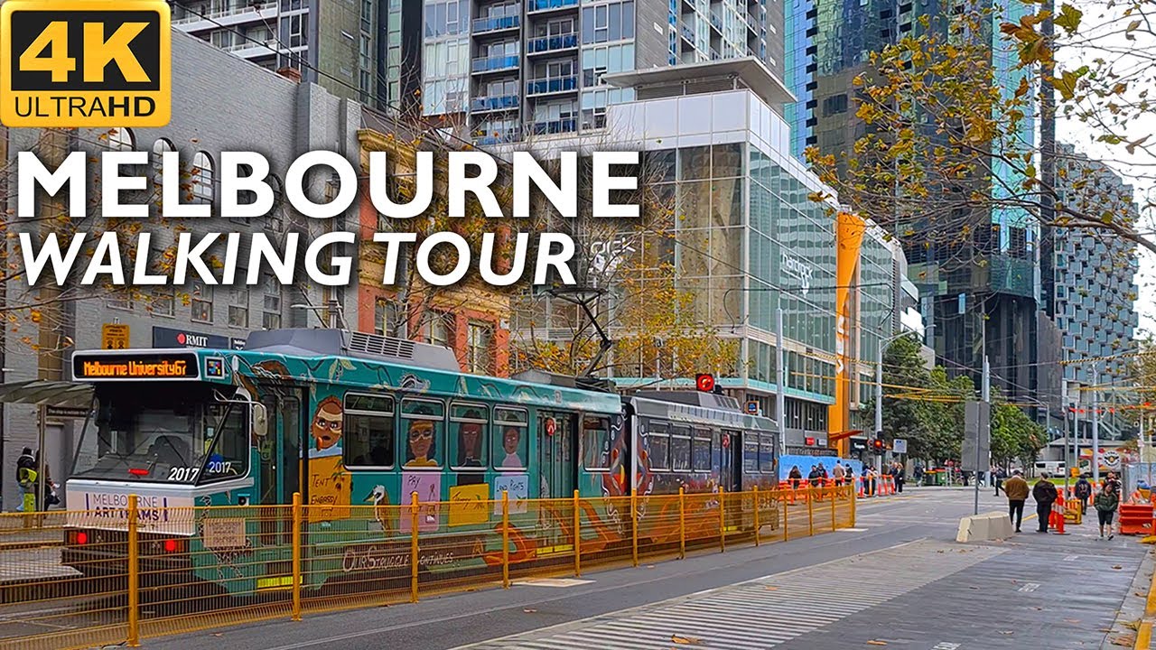 Melbourne City Walking Tour - From State Library Victoria to Franklin Street | 4K Video