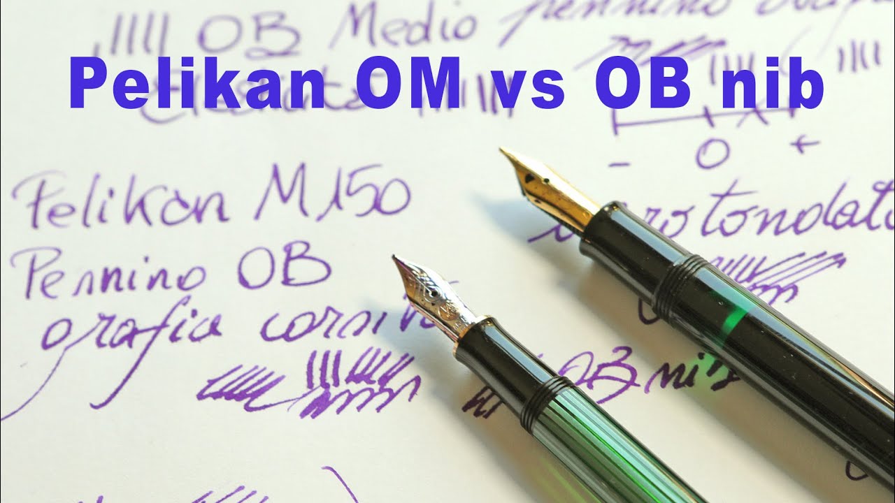 Pelikan pennini obliqui OM e OB a confronto