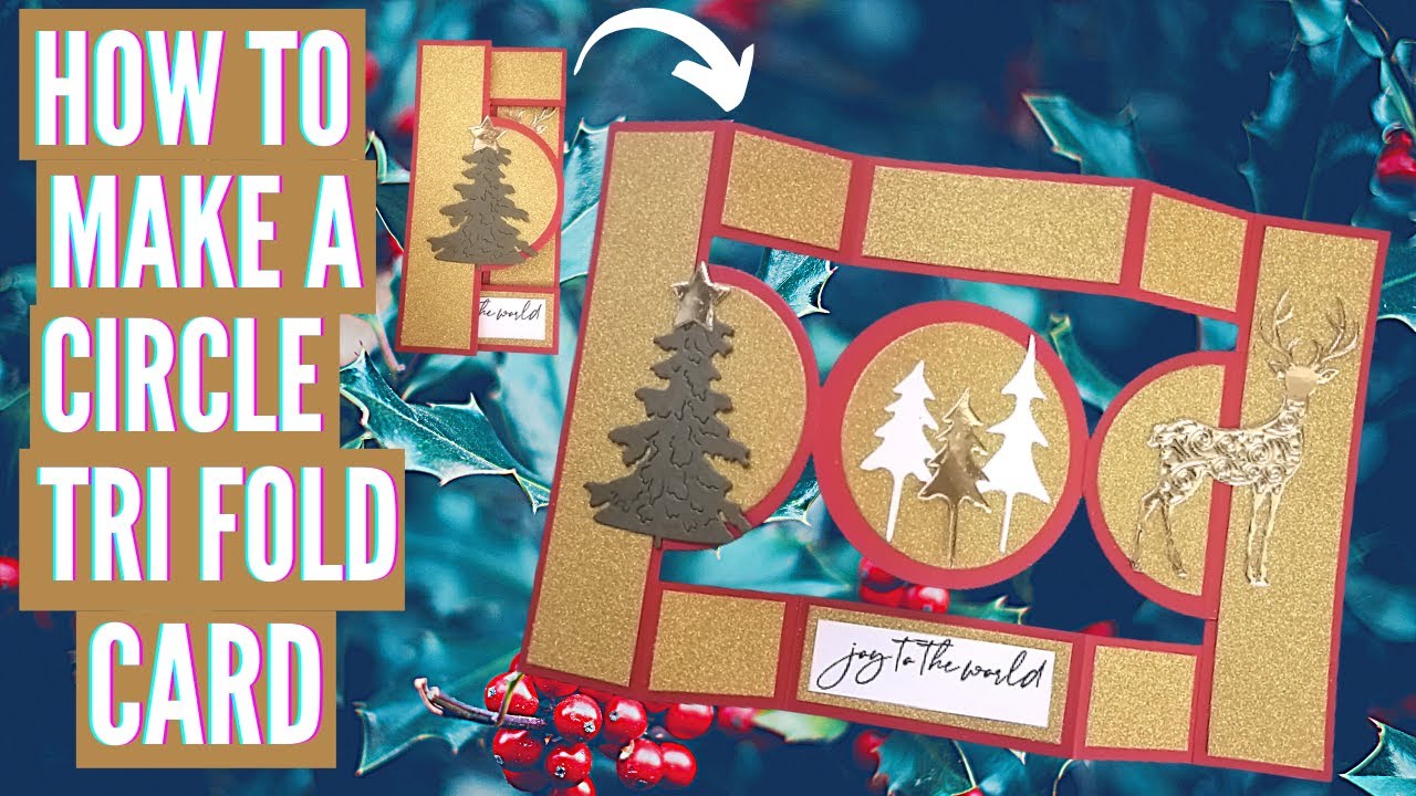 Circle Tri Fold Card | Tri Shutter Card Tutorial