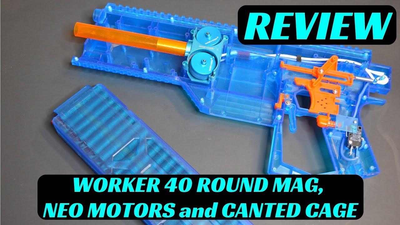 [REVIEW] WORKER DOMINATOR 40 Round Mag, Worker Neodymium Motors and Gen 3 Canted Cage Testing!