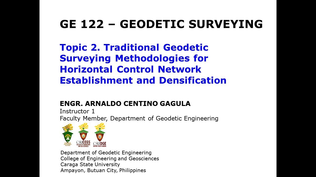 Discussion on Trilateration l GE 122 GeodeticSurveying Topic 2 Part 5