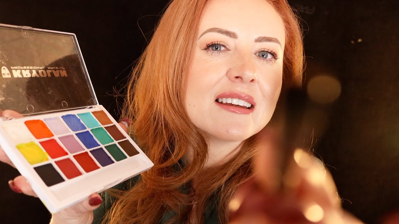 🎉 Calming Carnival Face Paint 🎉  ASMR 🎉 Pages, Chatting, Brushing, MakeUp