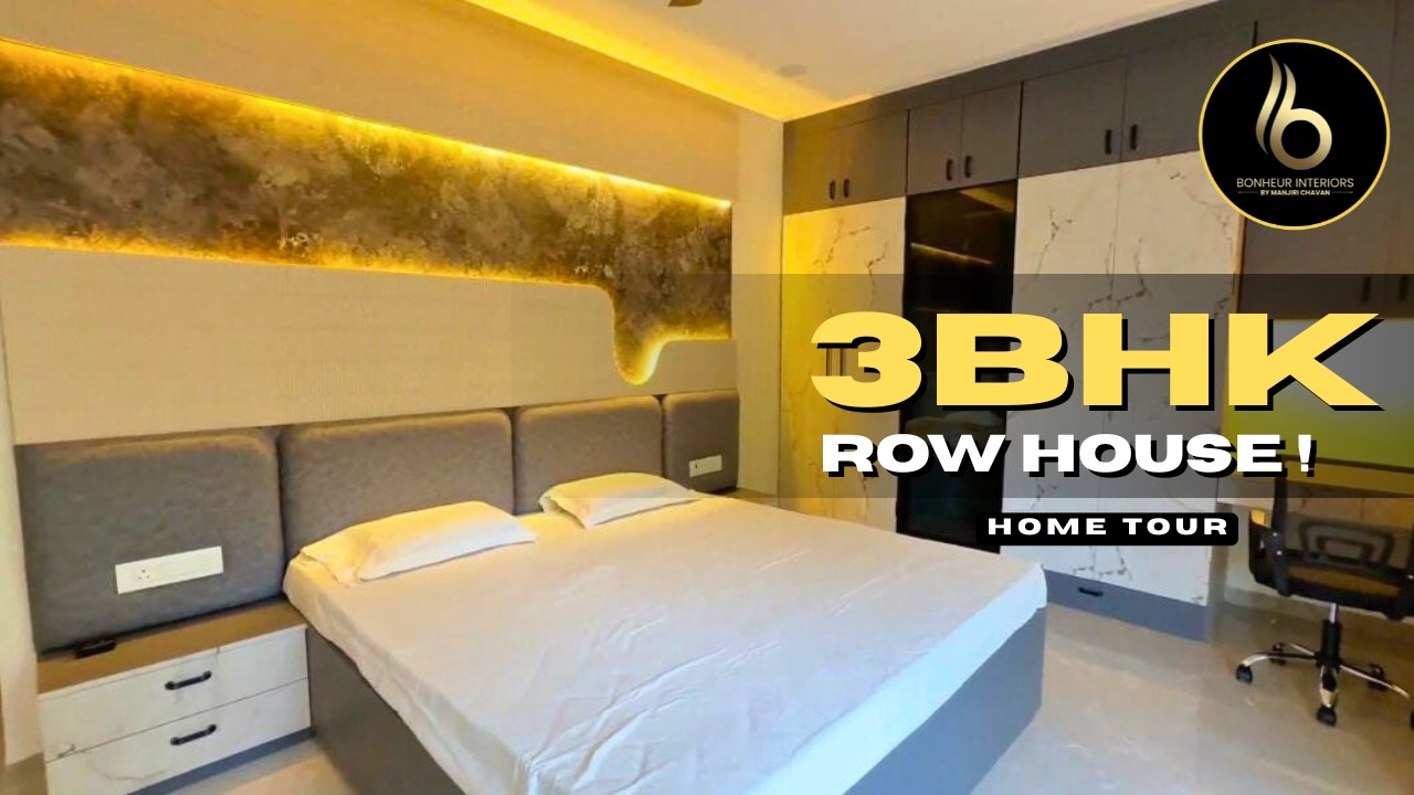 3BHK Row House Interior Design | Jayanti Nagari 3 Nagpur | Bonheur Interiors by Manjiri Chavan