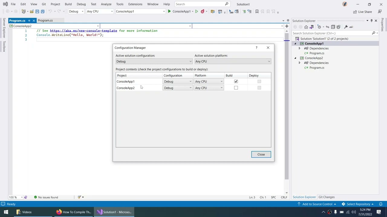 How to compile project faster in Visual Studio 2022