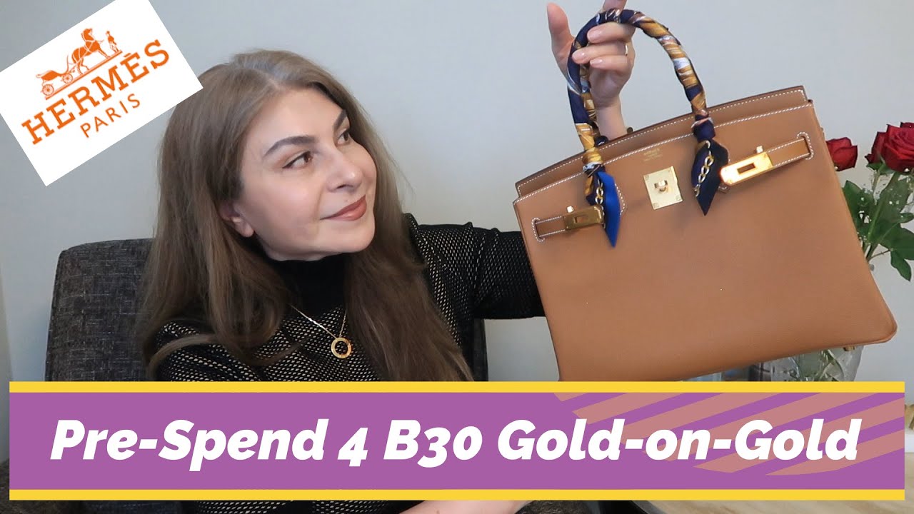Hermes Journey Pre-Spend for Hermes Quota Bag  Offer Birkin 30 Gold on Gold Epsom Leather  | OxanaLV