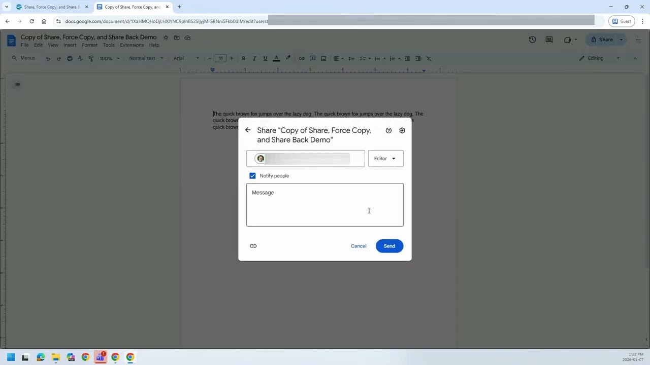 Share, Force Copy, and Share Back a Google Doc
