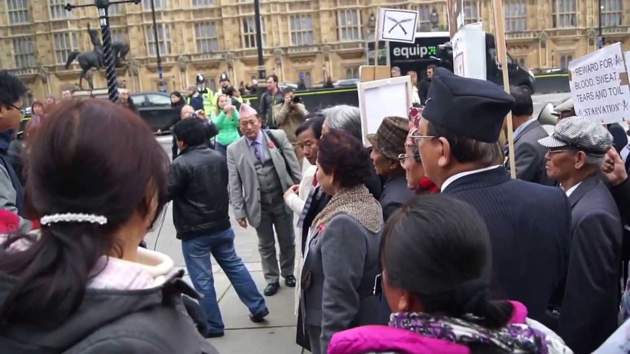 Gurkhas Begin Hunger Strike  in Parliament Square London. (1)