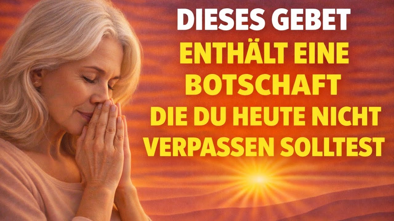 ✝️ Ein Gebet, das du heute nicht ignorieren solltest