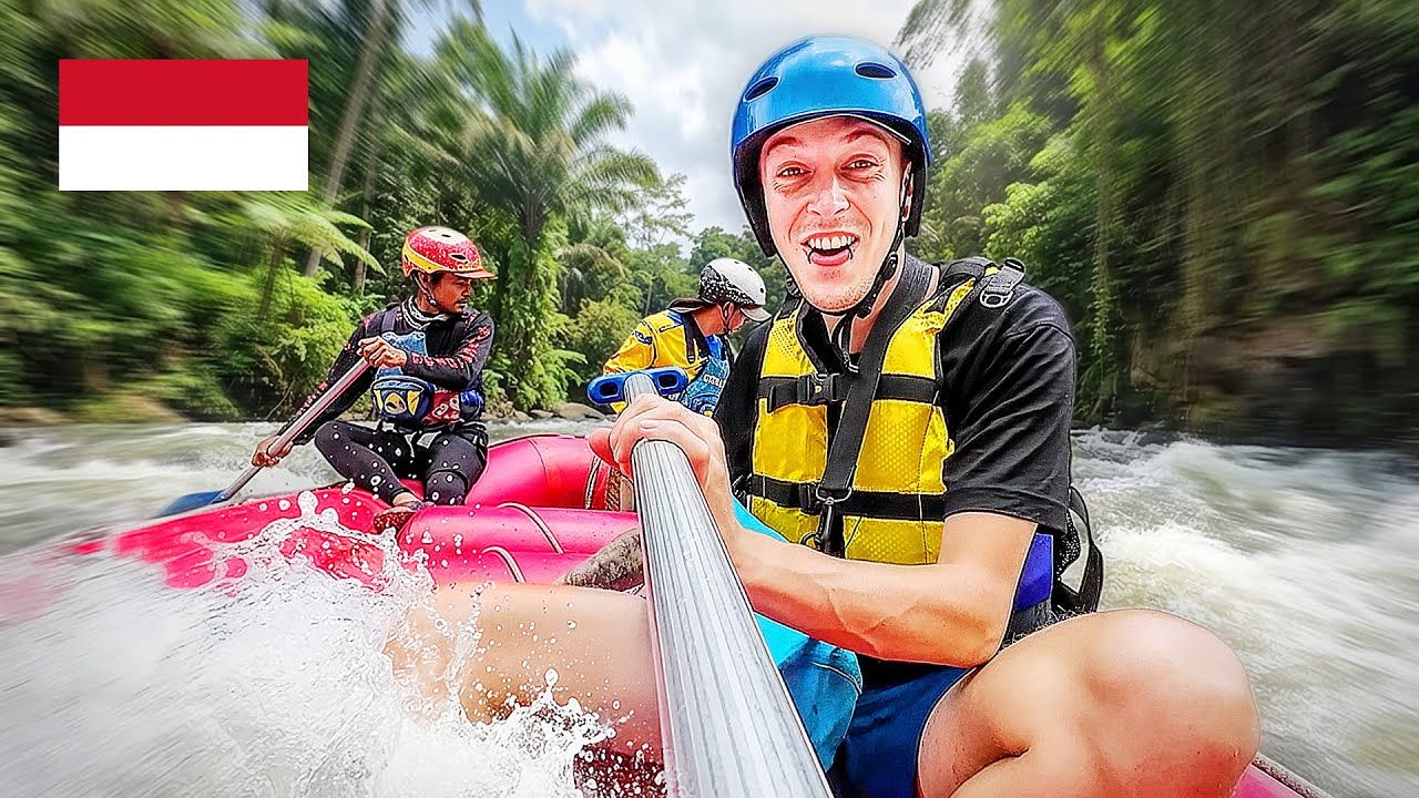 $35 White Water Rafting in Java, Indonesia (So Much FUN!) 🇮🇩