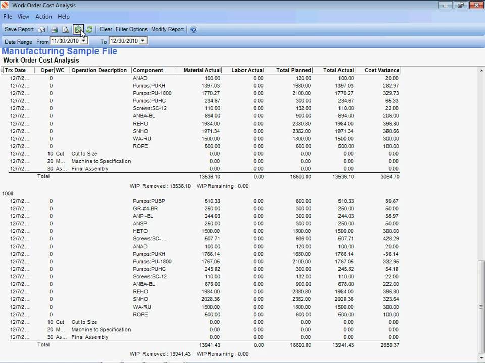 Small Business Manufacturing for QuickBooks