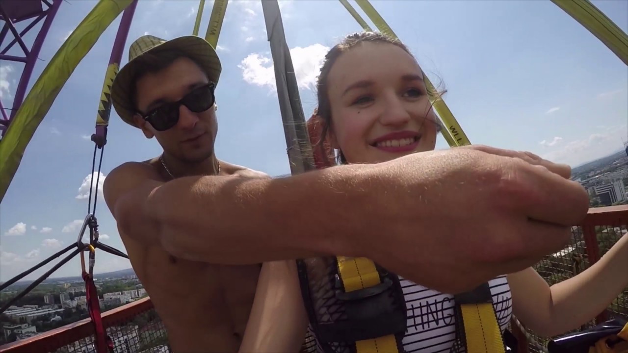 Bungee Jumping Krak&oacute;w - Walka ze strachem i ciekawa reakcja :)