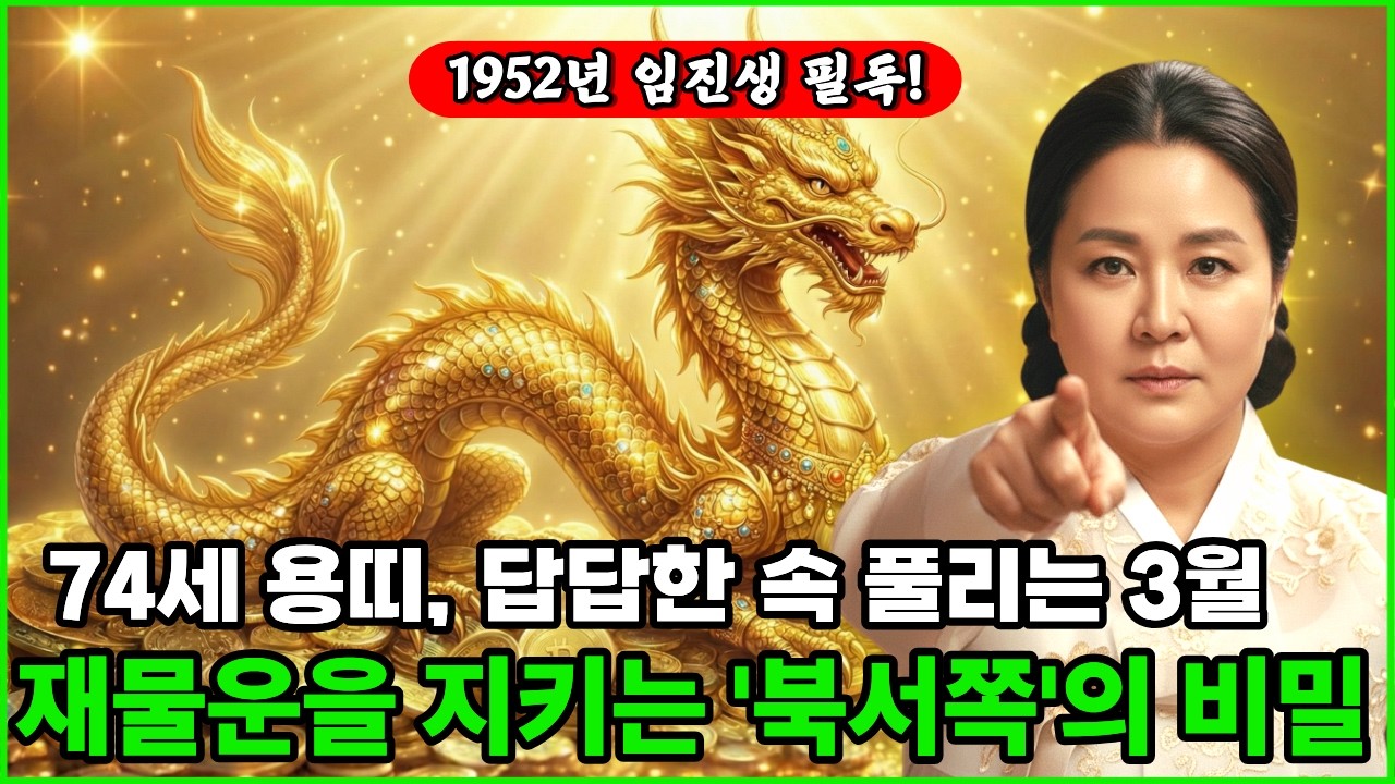 52년 용띠, 3월에 들어올 '이 문서' 하나가 팔자를 바꿉니다. 70년 고생 끝에 맛보는 진짜 대운 | 