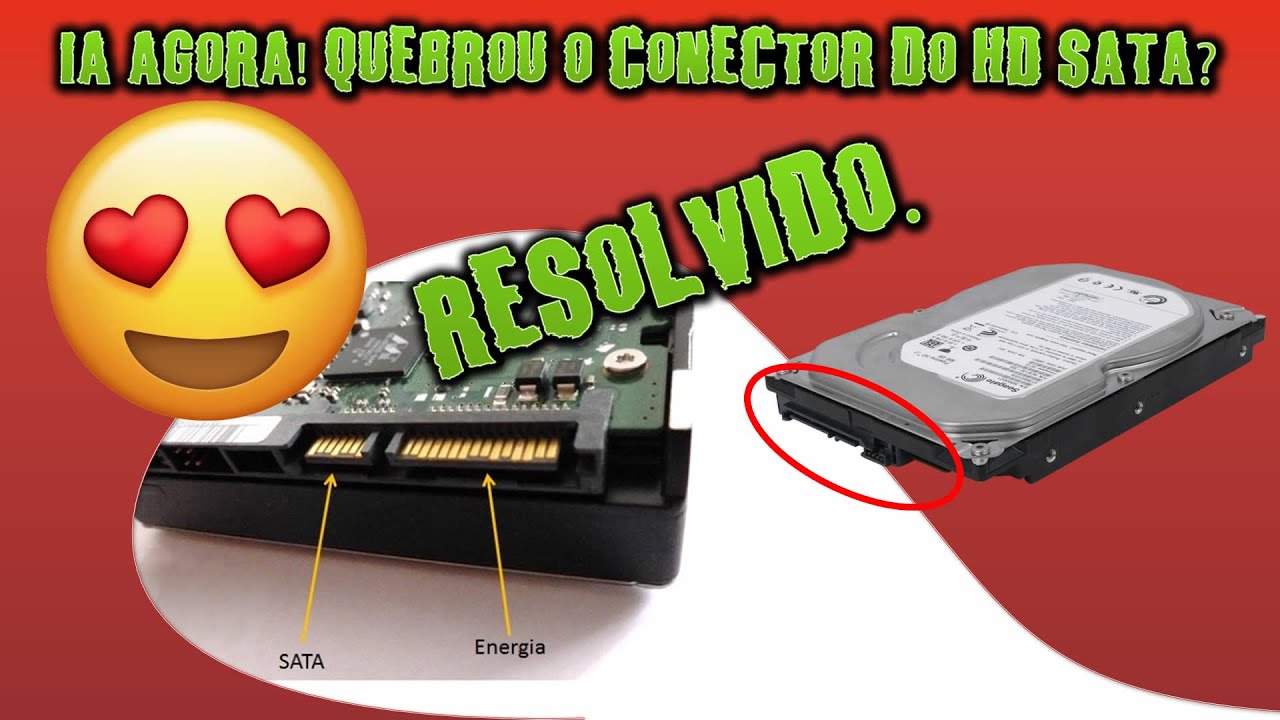 Como Trocar o Conector Plástico do HD Sata | Quebrou o conetor do HD SATA!