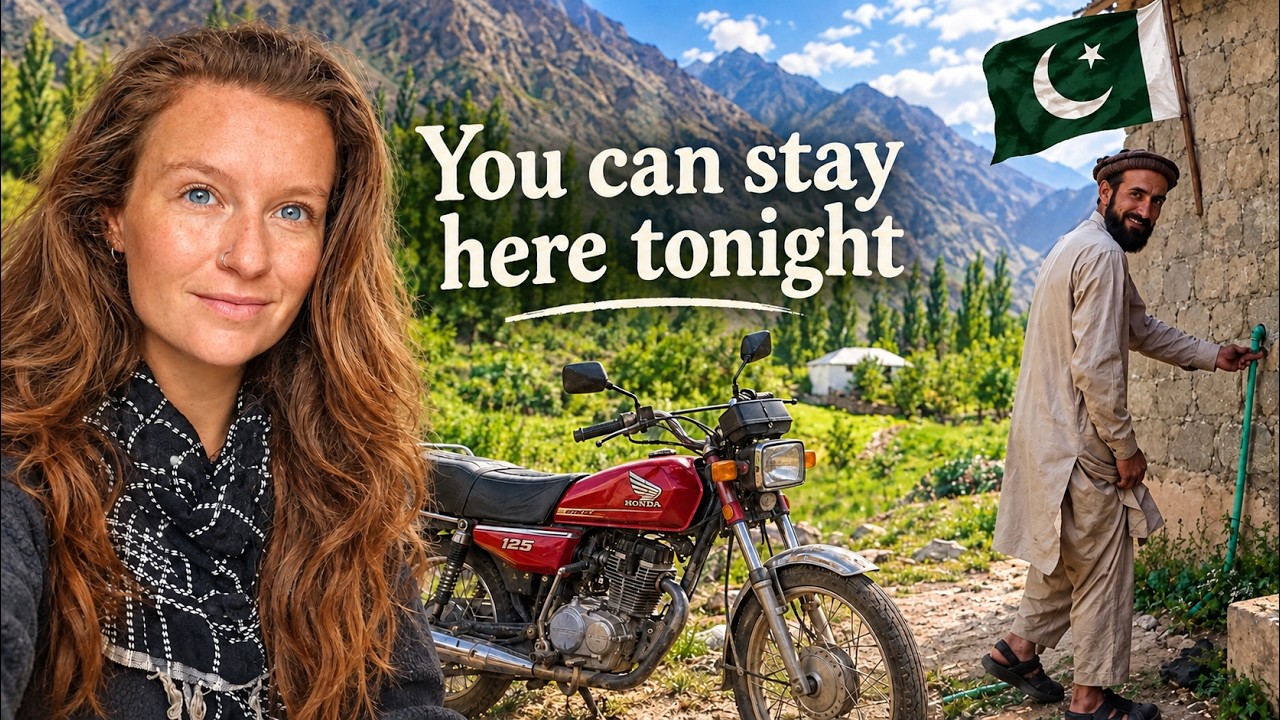 Solo Female Biker Welcomed Into a Remote Mountain Village in North Pakistan 🇵🇰 
