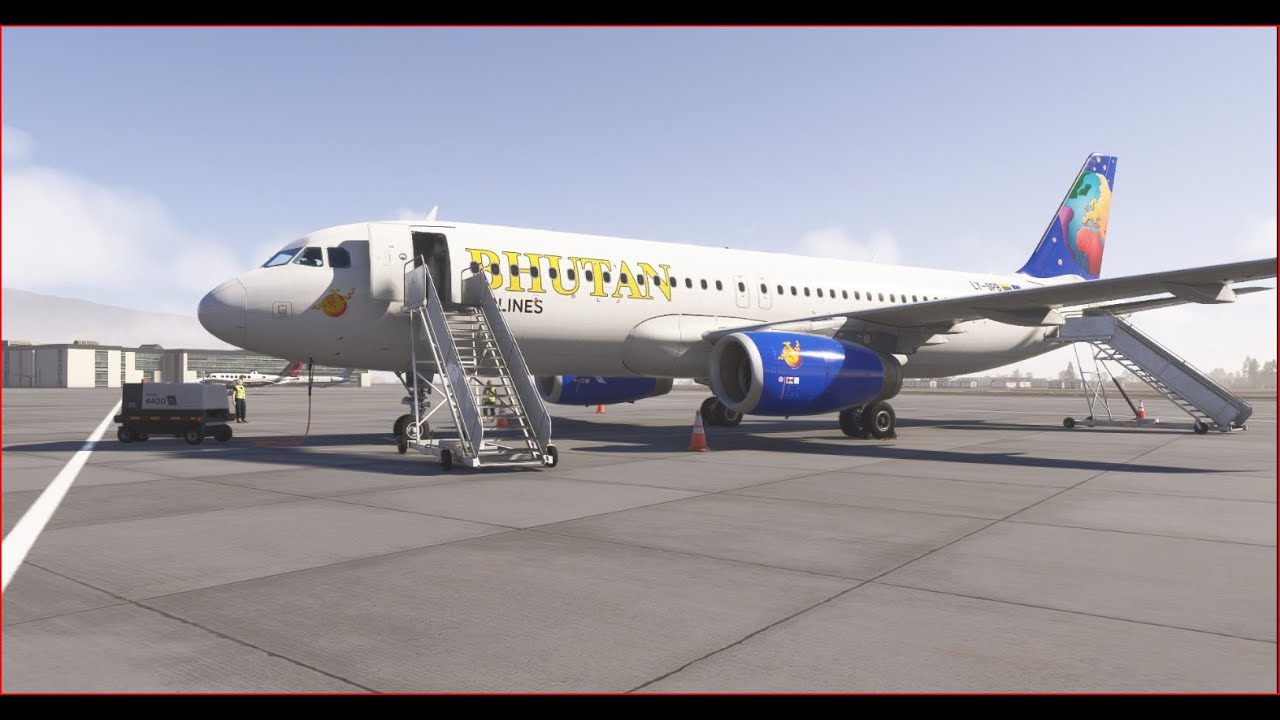 ✈️ Kathmandu to Paro Live Full Flight | Airbus A320 | Stunning Himalayan Approach | MSFS 2024