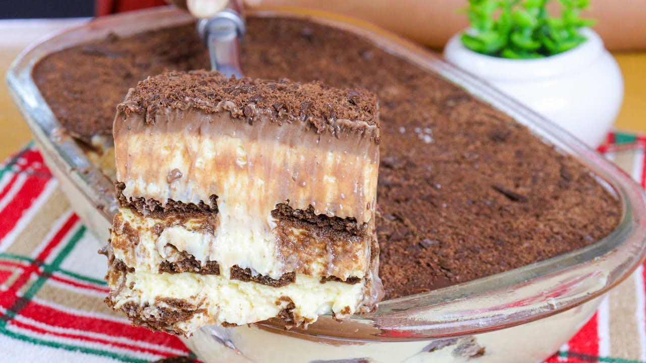 PAVÊ DE MARACUJÁ COM CHOCOLATE CREMOSO - A SOBREMESA MAIS FÁCIL E RÁPIDA PARA O SEU NATAL