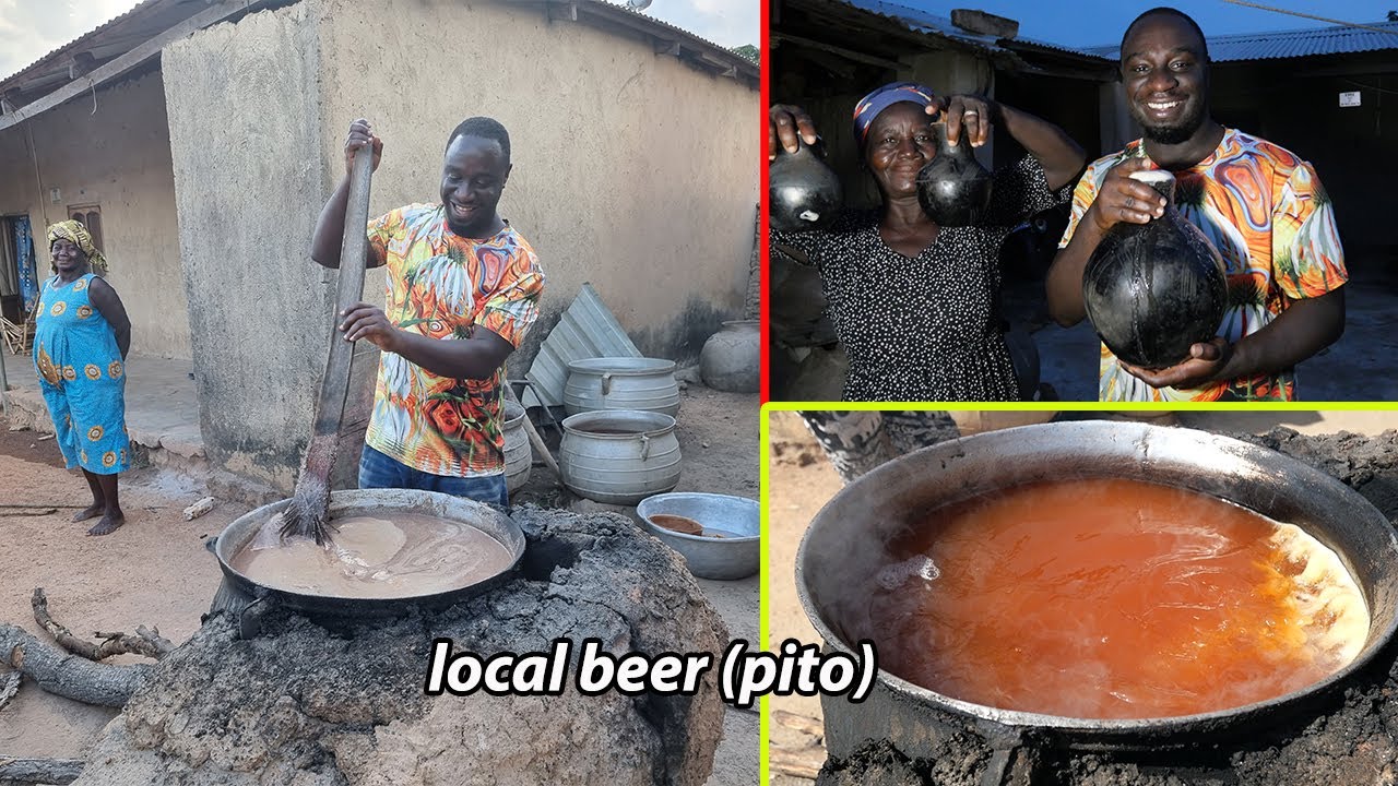 how to make LOCAL BEER IN GHANA PITOO | step by step how pito is made || FULL DETAILS