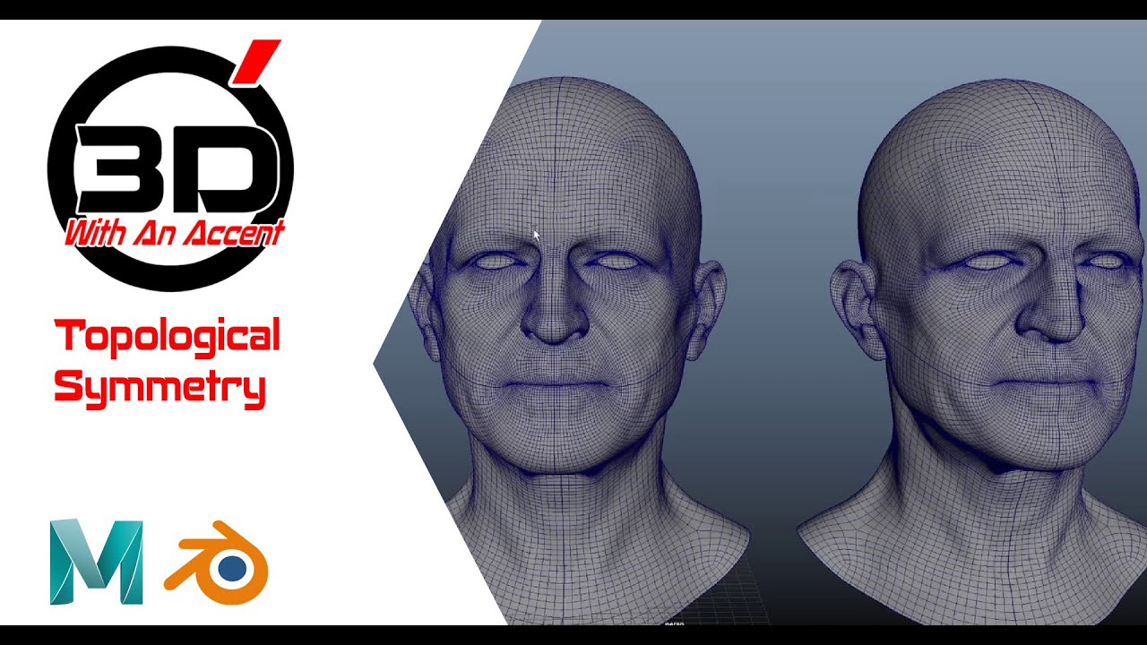 Symmetrize a topologically symmetrical mesh in Maya and Blender
