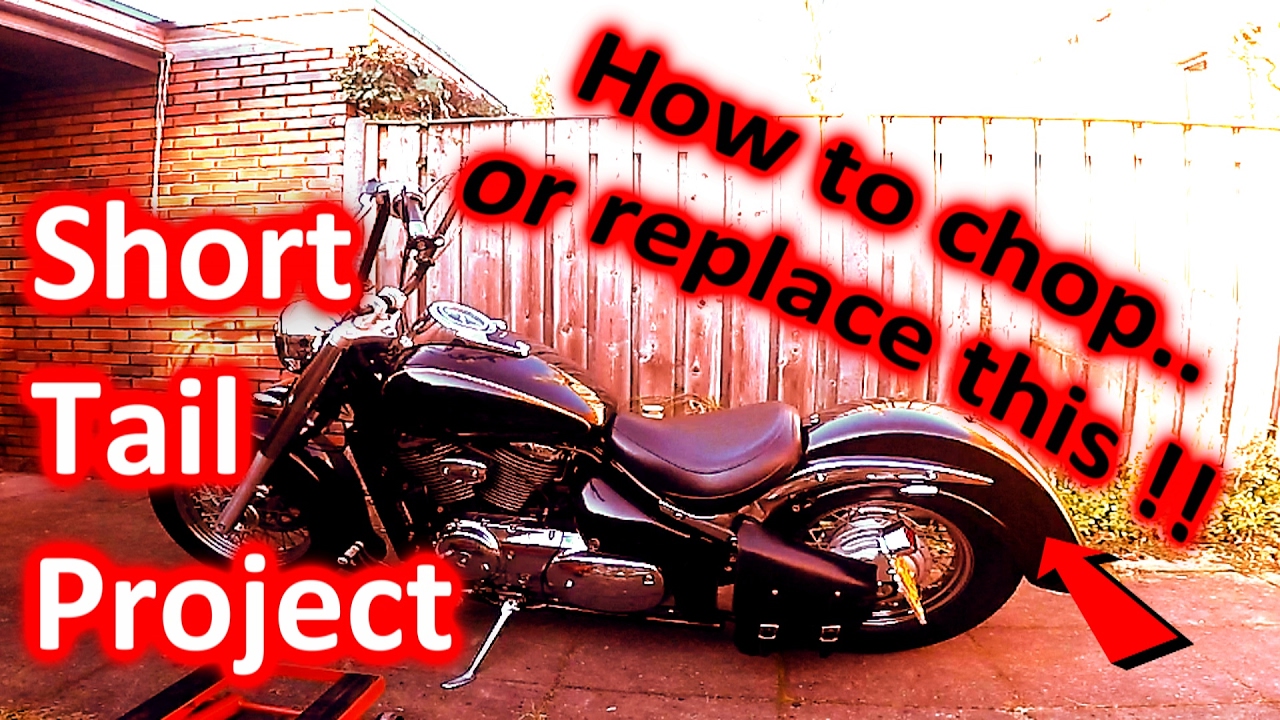 Short tail project! How to chop or replace rear fender in Suzuki c50 / Volusia 800 ( part 1 )