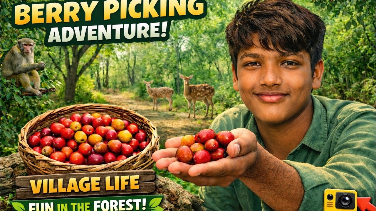 Village life fun in the forest 