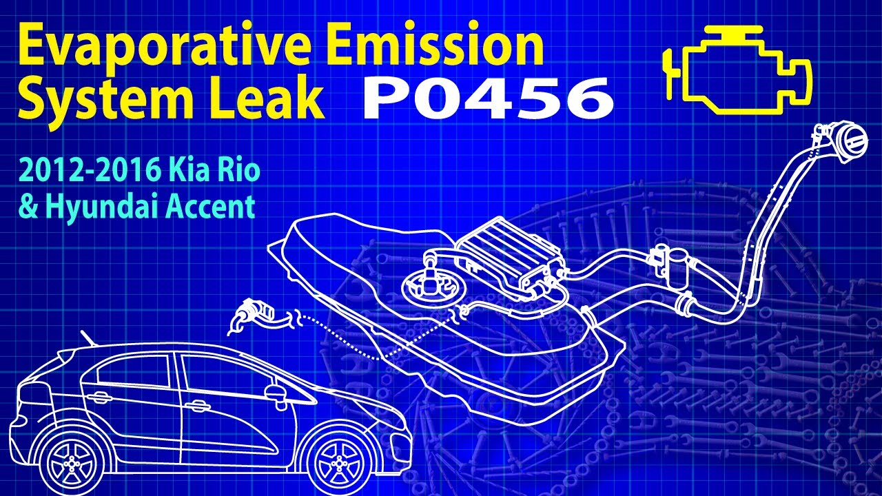 Утечка в системе улавливания паров топлива P0456 Kia Rio и Hyundai Accent 2012-2016