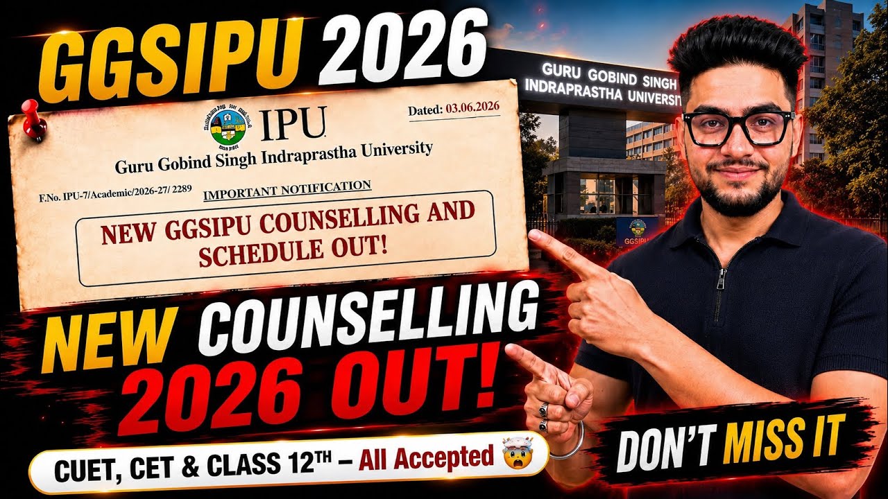 🚨GGSIPU 2026 New Counselling Schedule & Process Out! Don&rsquo;t Miss It🤯