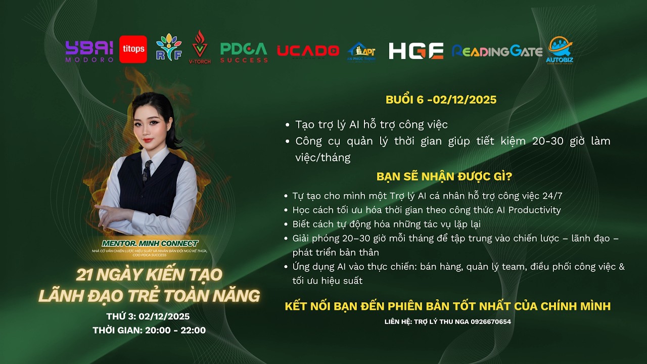 Tạo Trợ Lý AI hỗ trợ công việc & Tối ưu 20–30 giờ/tháng
