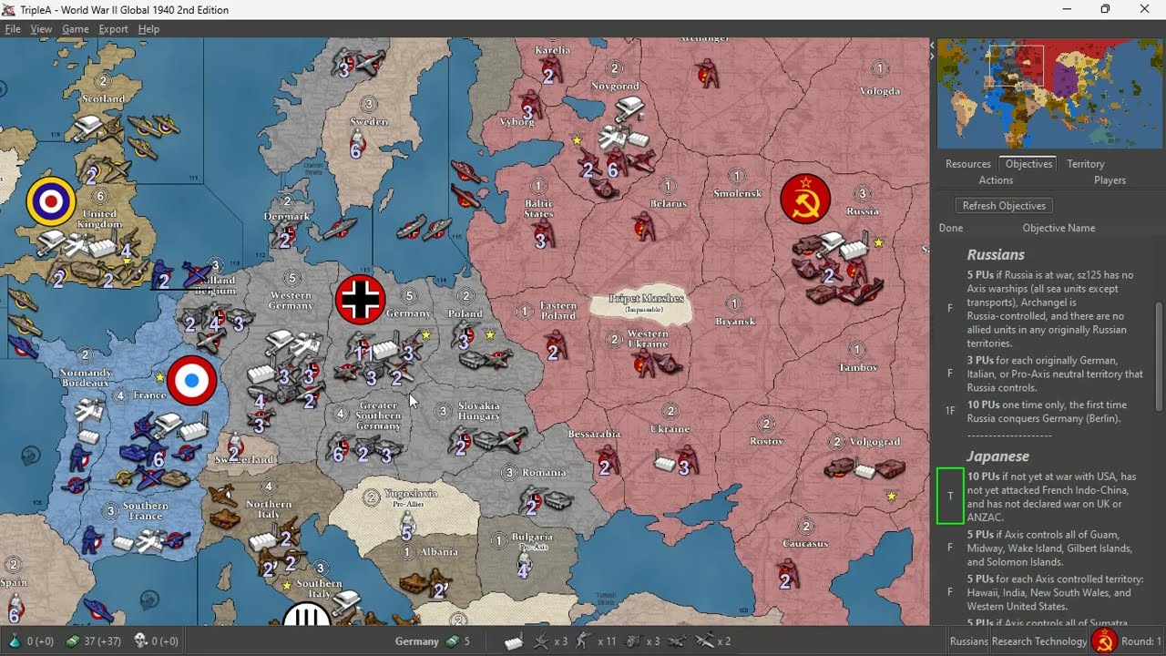 4 tactics for Russia Axis & Allies 1940