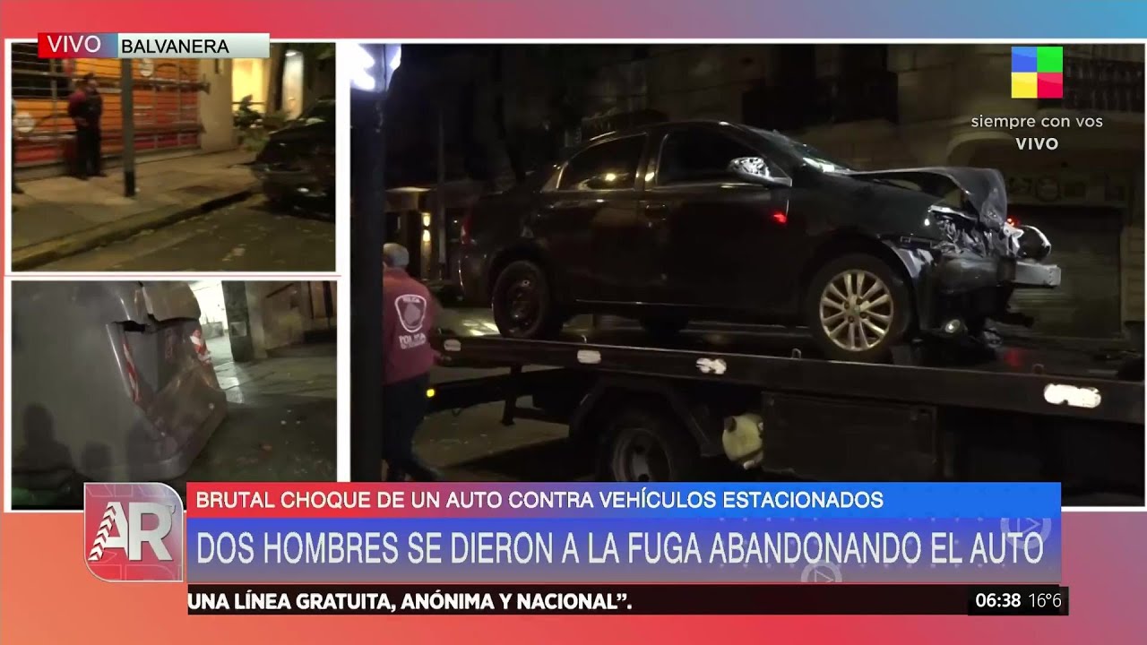 🔴 BALVANERA: BRUTAL CHOQUE CONTRA VEHÍCULOS ESTACIONADOS
