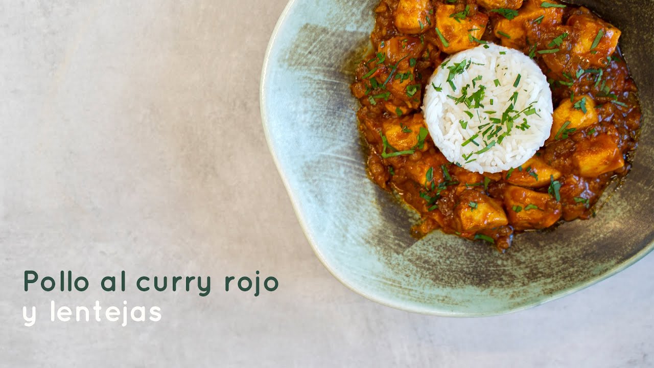 Receta | Pollo al curry con lentejas y arroz