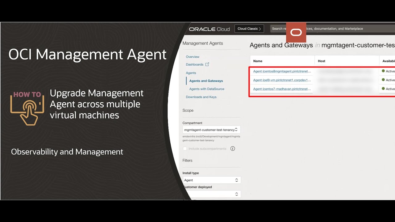 OCI Management Agent:  How to upgrade Management Agents across multiple virtual machines