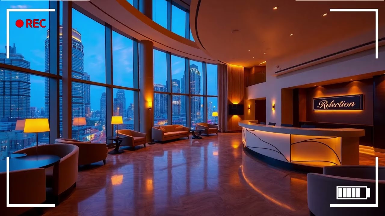 Urban Calm | Jazz Music Flowing Through a Nighttime Hotel Lounge
