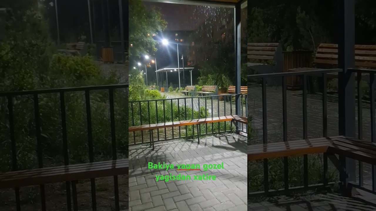 Bakiya yagan gozel yagisdan xatirəsi.Un ricordo della bellissima pioggia caduta su Baku