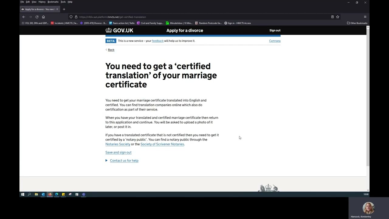 Citizen sole application for divorce