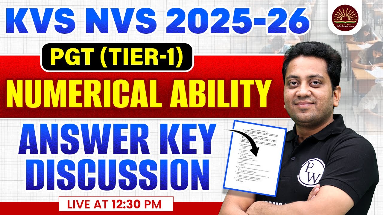 KVS NVS PGT Tier 1 Exam Analysis 2026 | KVS NVS Numerical Ability Answer Key | Maths By Himanshu Sir