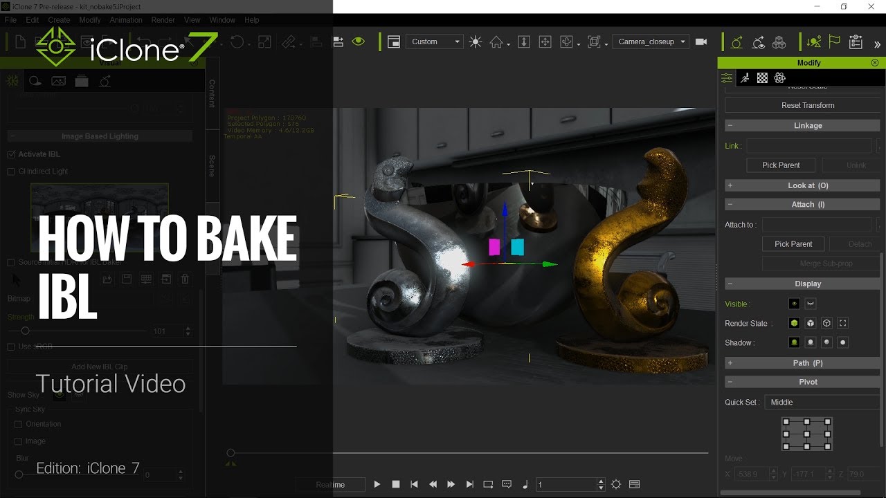iClone 7 Tutorial - How to Bake IBL