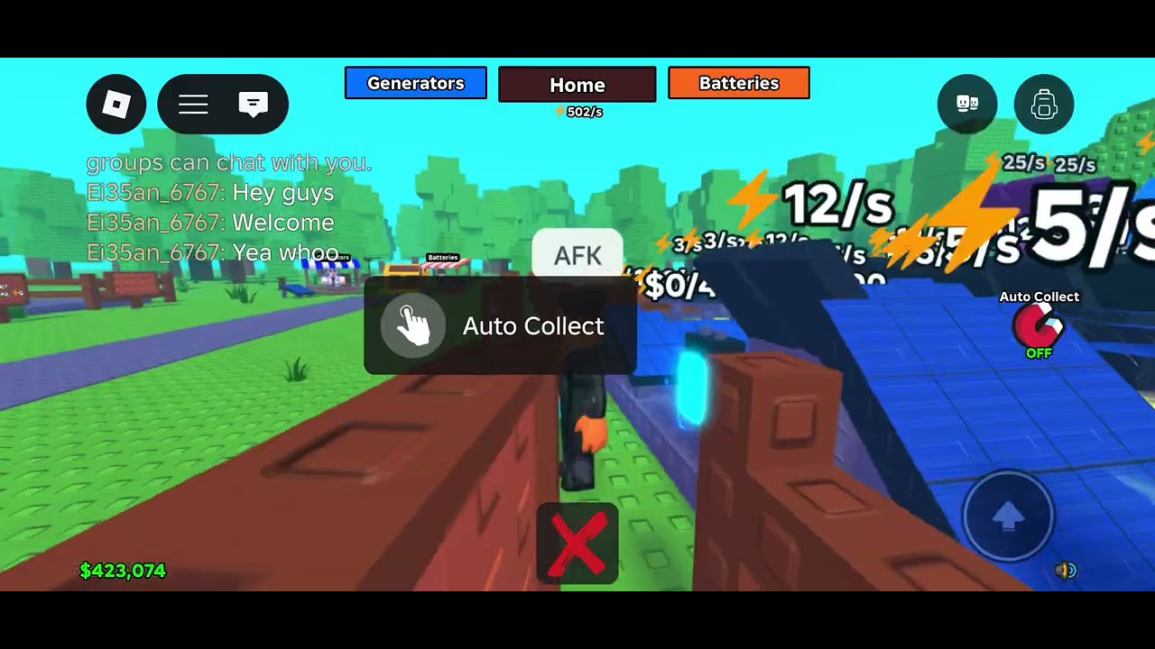 Playing Roblox solar farm 