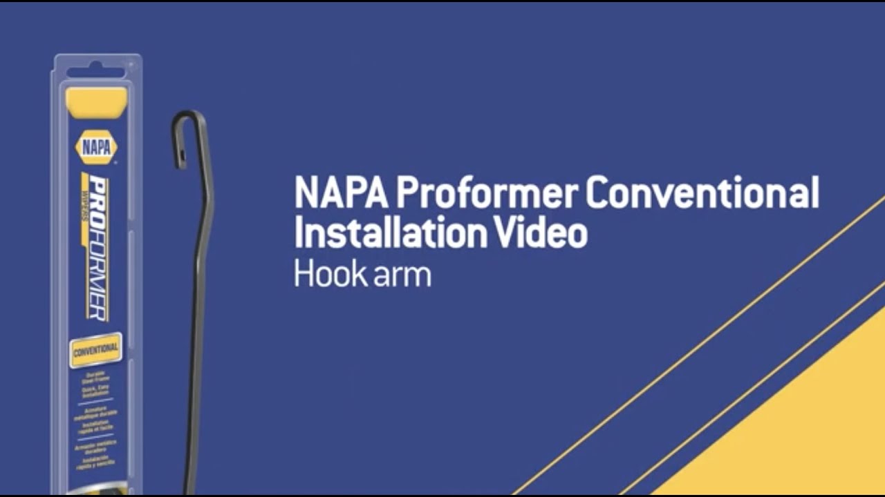 NAPA Proformer Conventional Wiper Blade - Hook Arm Installation Video