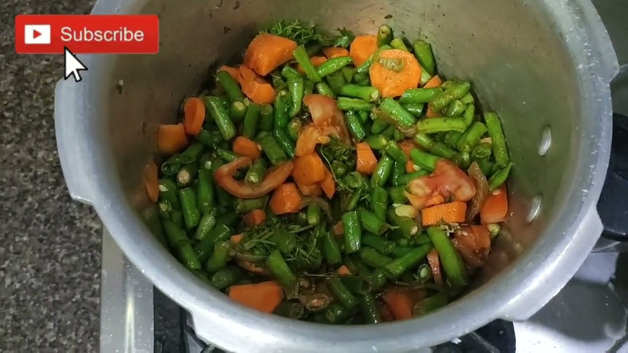 Beans carrot simple masala curry recipe..
