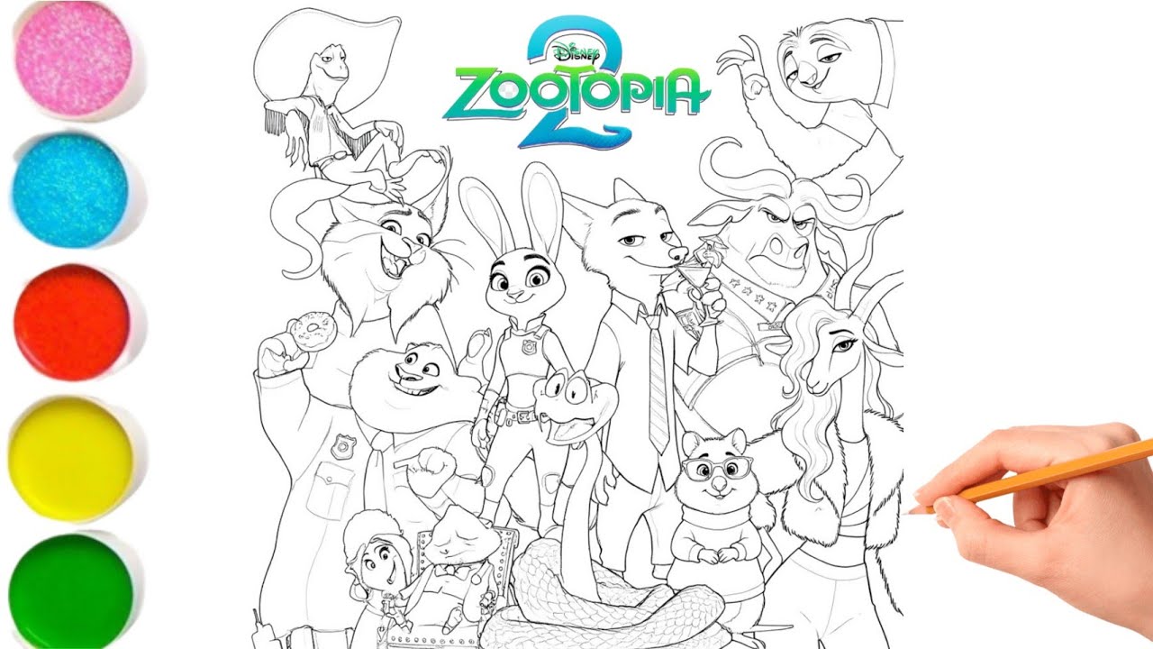 Zootopia 2 Coloring Pages | Relaxing Disney Zootopia Art with Judy Hopps & Nick Wilde
