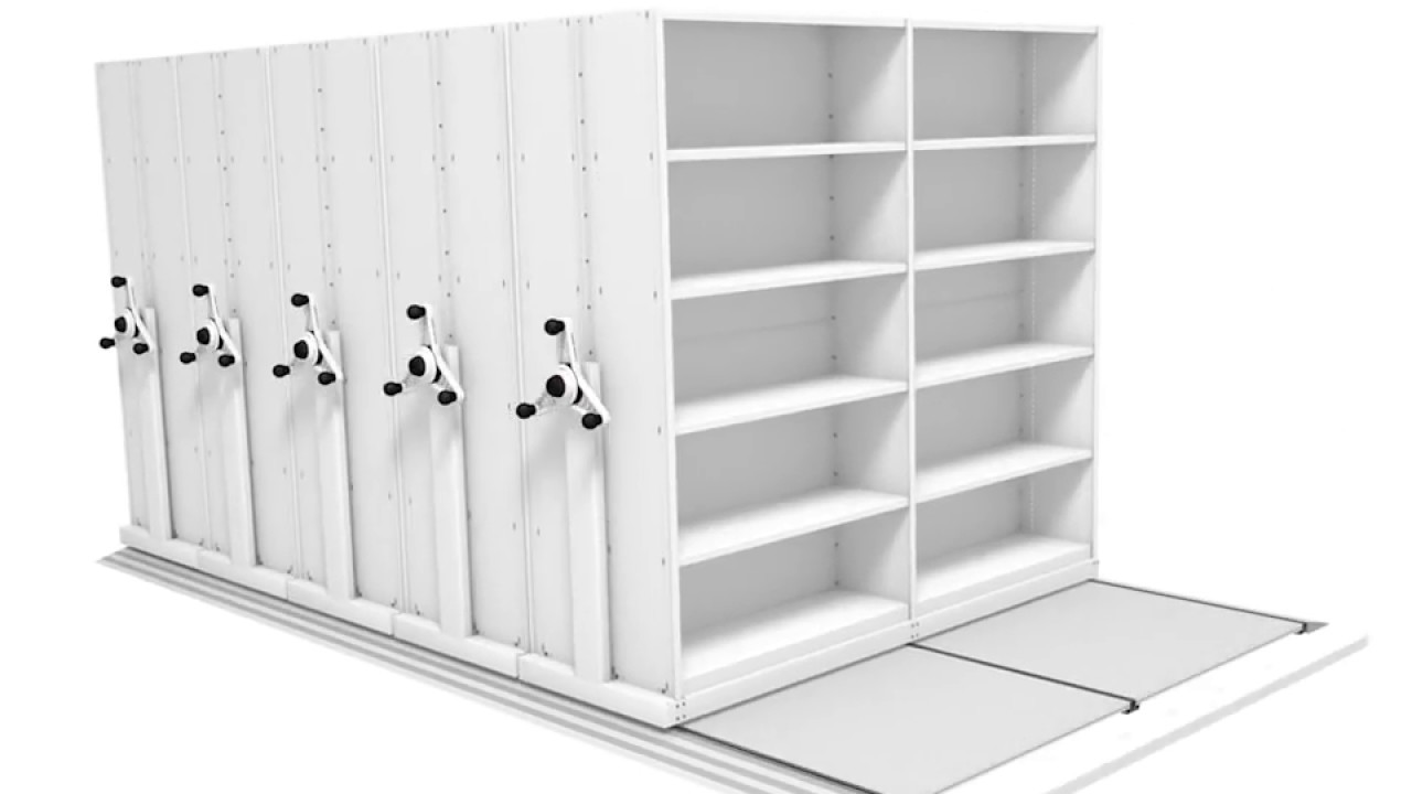 Mobile Shelving for the office or warehouse.