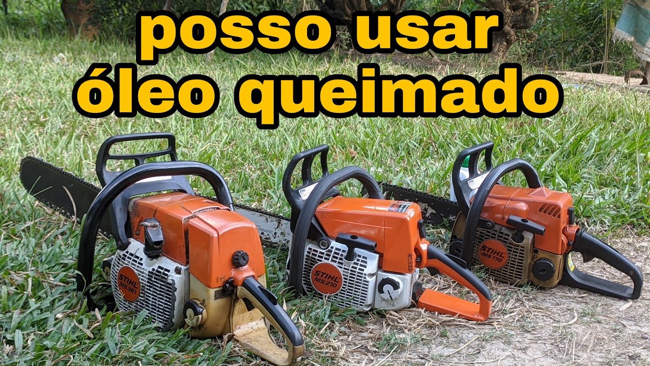 Óleo queimado no motosserra posso usar