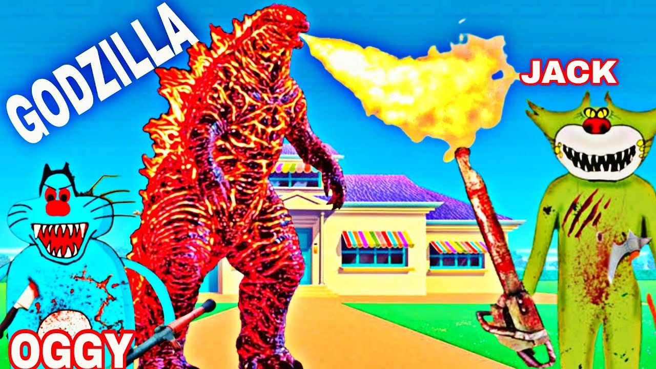 GODZILLA IS KIDNAPPED 😱 BY SCARY GRANNY OGGY AND GRANDPA JACK | ROBLOX MOBILE GAMES SOFTWARE