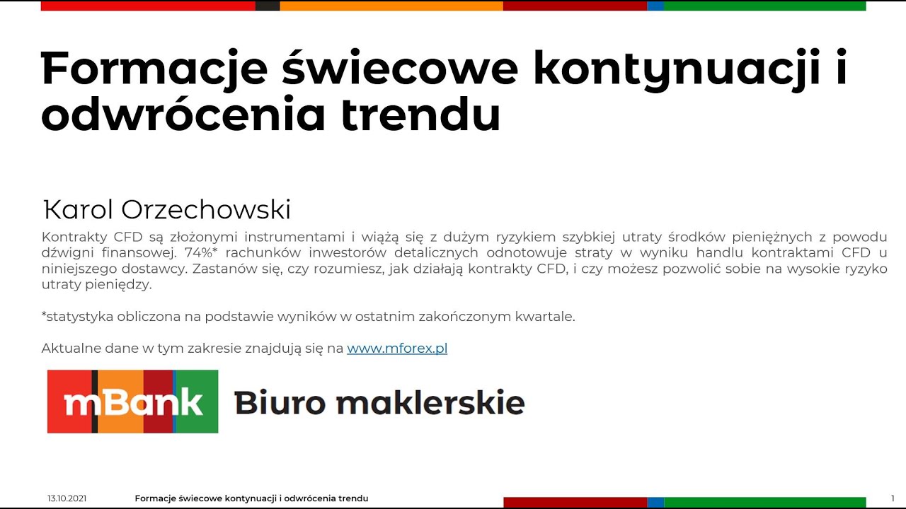 Formacje świecowe kontynuacji i odwrócenia trendu