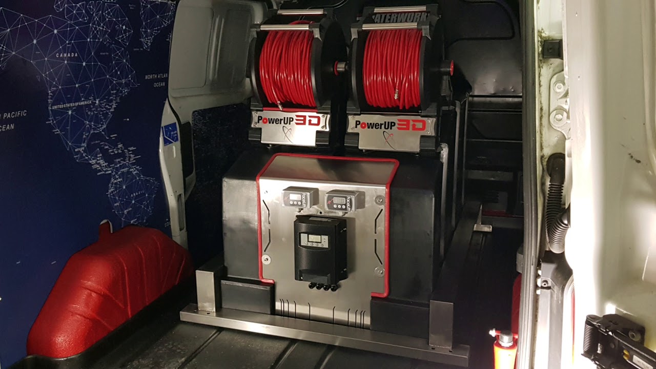 PowerUP3D Preveiw Waterworks Window Cleaning Ltd latest electric window cleaning reel.